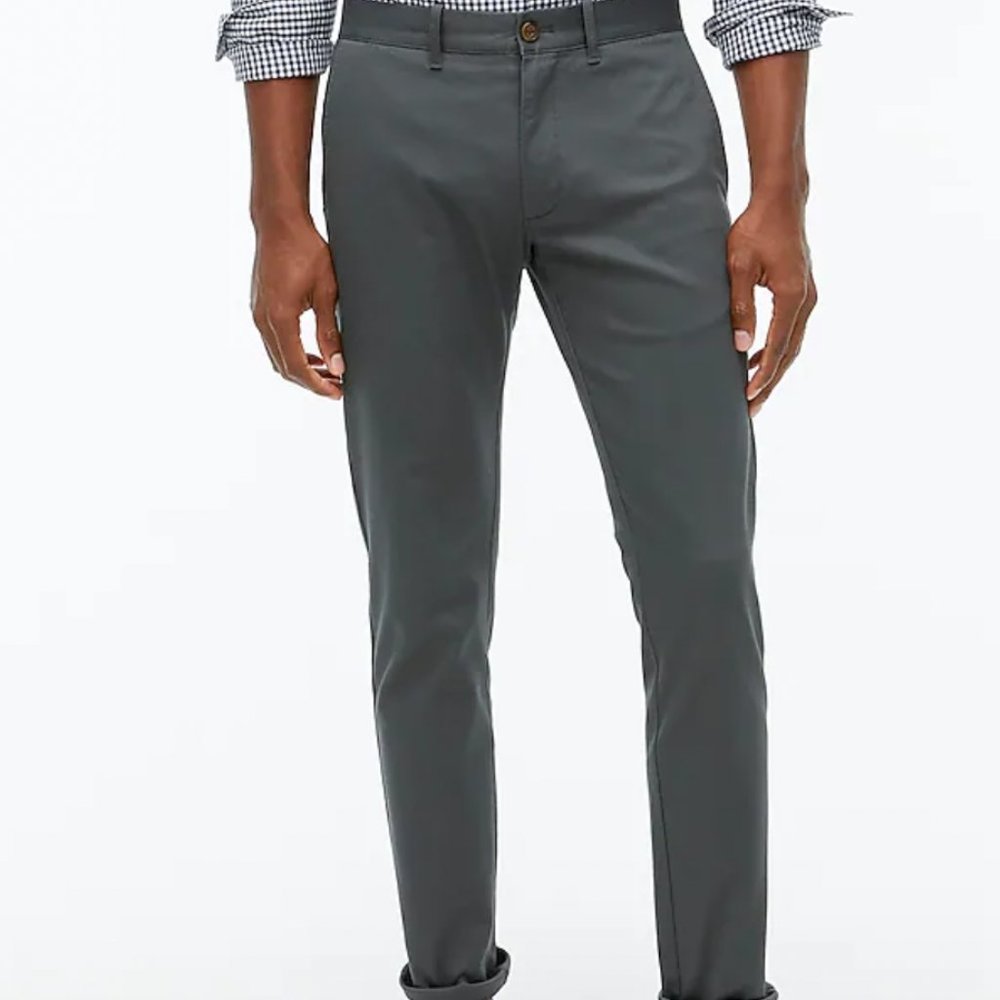 J.Crew Factory Slim-fit flex khaki pant in dark green